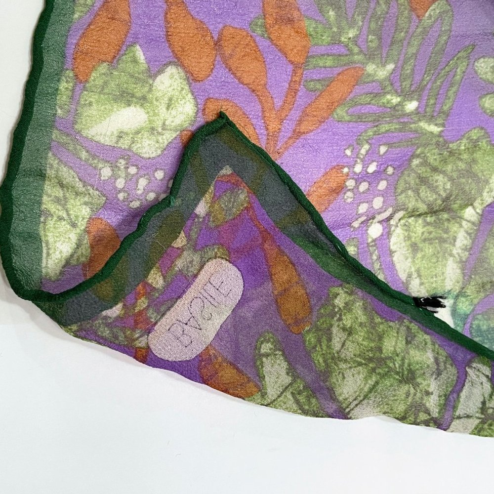 Basile Colorful Patchwork Pattern Sheer Rectangular Scarf - Picture 4 of 5